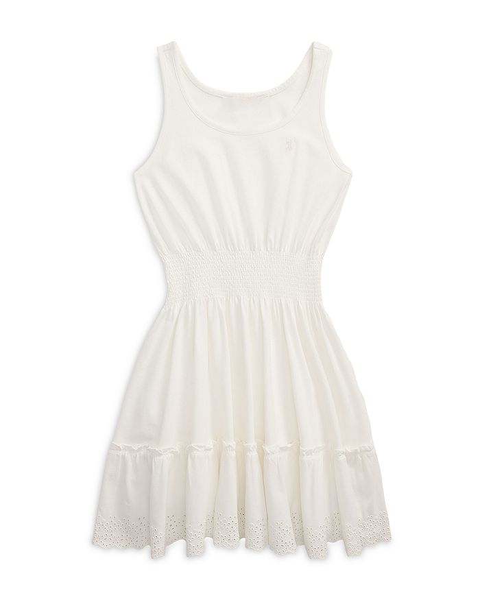Платье из хлопкового джерси с вышивкой и ажурными деталями для девочек - подростковый размер Ralph Lauren, белый
Платье из хлопкового джерси с вышивкой и ажурными деталями для девочек - подростковый размер Ralph Lauren, белый