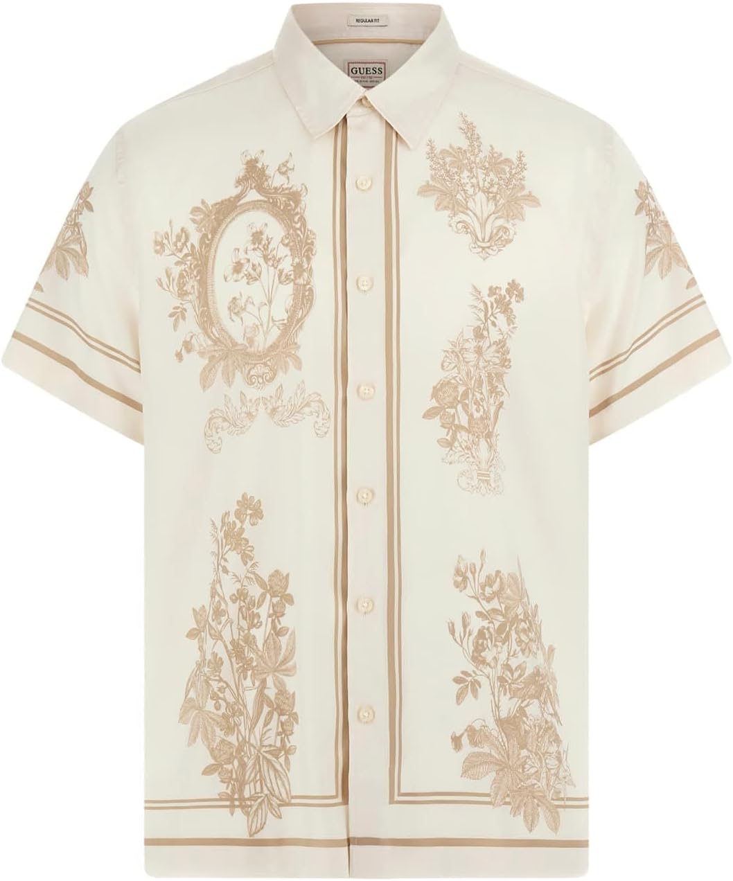Мужская рубашка GUESS с цветочным принтом и зеркальным подвесом, Salt White Multi
Мужская рубашка GUESS с цветочным принтом и зеркальным подвесом, Salt White Multi