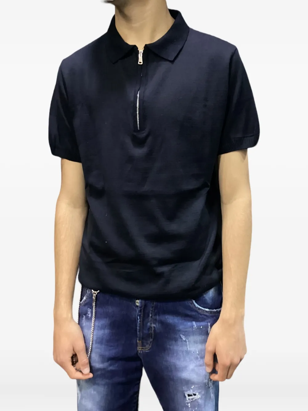 Рубашка-поло с застежкой-молнией на вороте YES LONDON, черный
Рубашка-поло с застежкой-молнией на вороте YES LONDON, черный