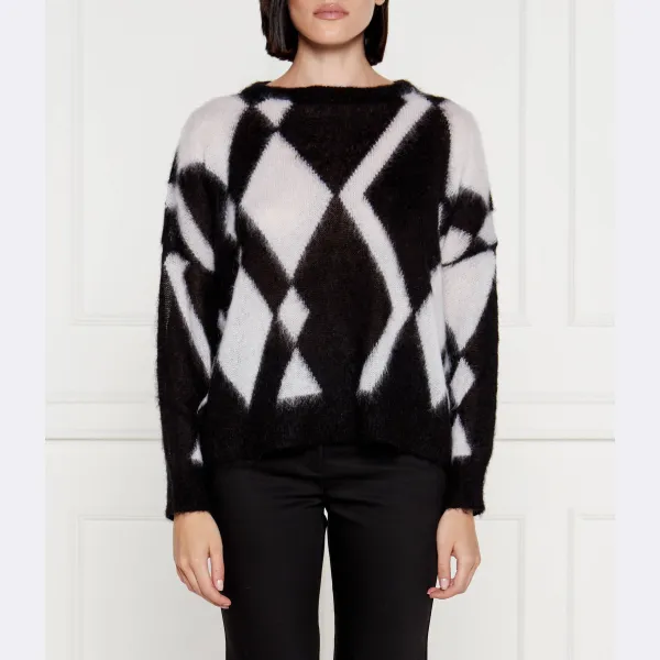 Свитер из оникса обычного кроя Marella, черный
Свитер из оникса обычного кроя Marella, черный