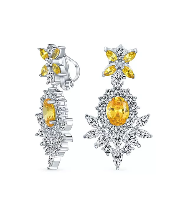 Серьги-Клипсы с подвесками в стиле ар-деко с черными кубическими цирконами, посеребренные, для выпускного бала Bling Jewelry, yellow
Серьги-Клипсы с подвесками в стиле ар-деко с черными кубическими цирконами, посеребренные, для выпускного бала Bling Jewelry, yellow