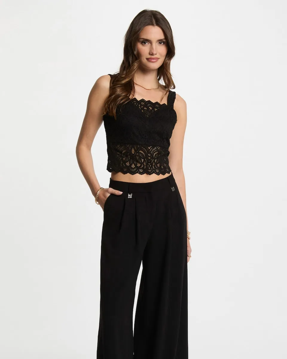 Женский топ с широкими лямками Morgan, черный
Женский топ с широкими лямками Morgan, черный