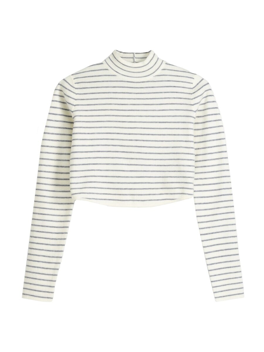 Свитер Bershka, серый/светло-серый 
Свитер Bershka, серый/светло-серый