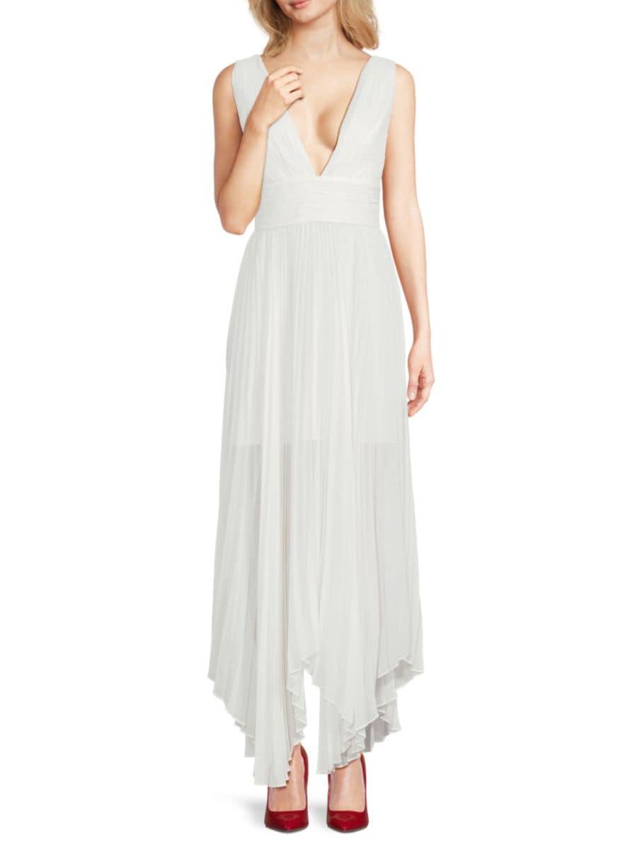 Асимметричное плиссированное платье макси Adrianna Alice + Olivia, белый
Асимметричное плиссированное платье макси Adrianna Alice + Olivia, белый