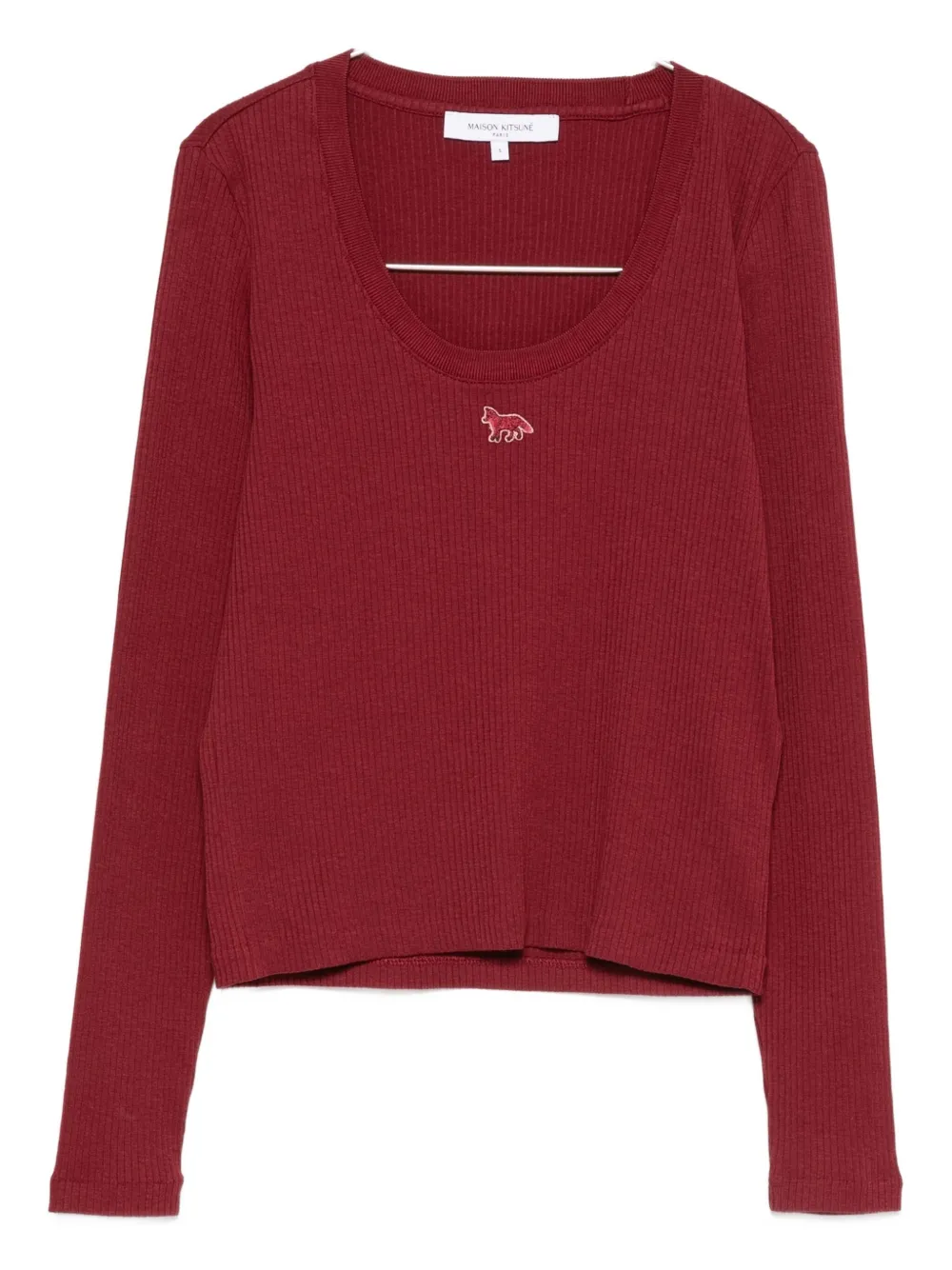 Лонгслив с вышитым логотипом Maison Kitsuné, красный
Лонгслив с вышитым логотипом Maison Kitsuné, красный
