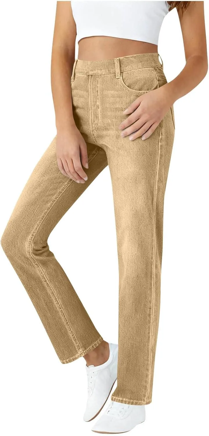 Женские брюки Tweed Faux Denim High Elastic Straight Tube
Женские брюки Tweed Faux Denim High Elastic Straight Tube