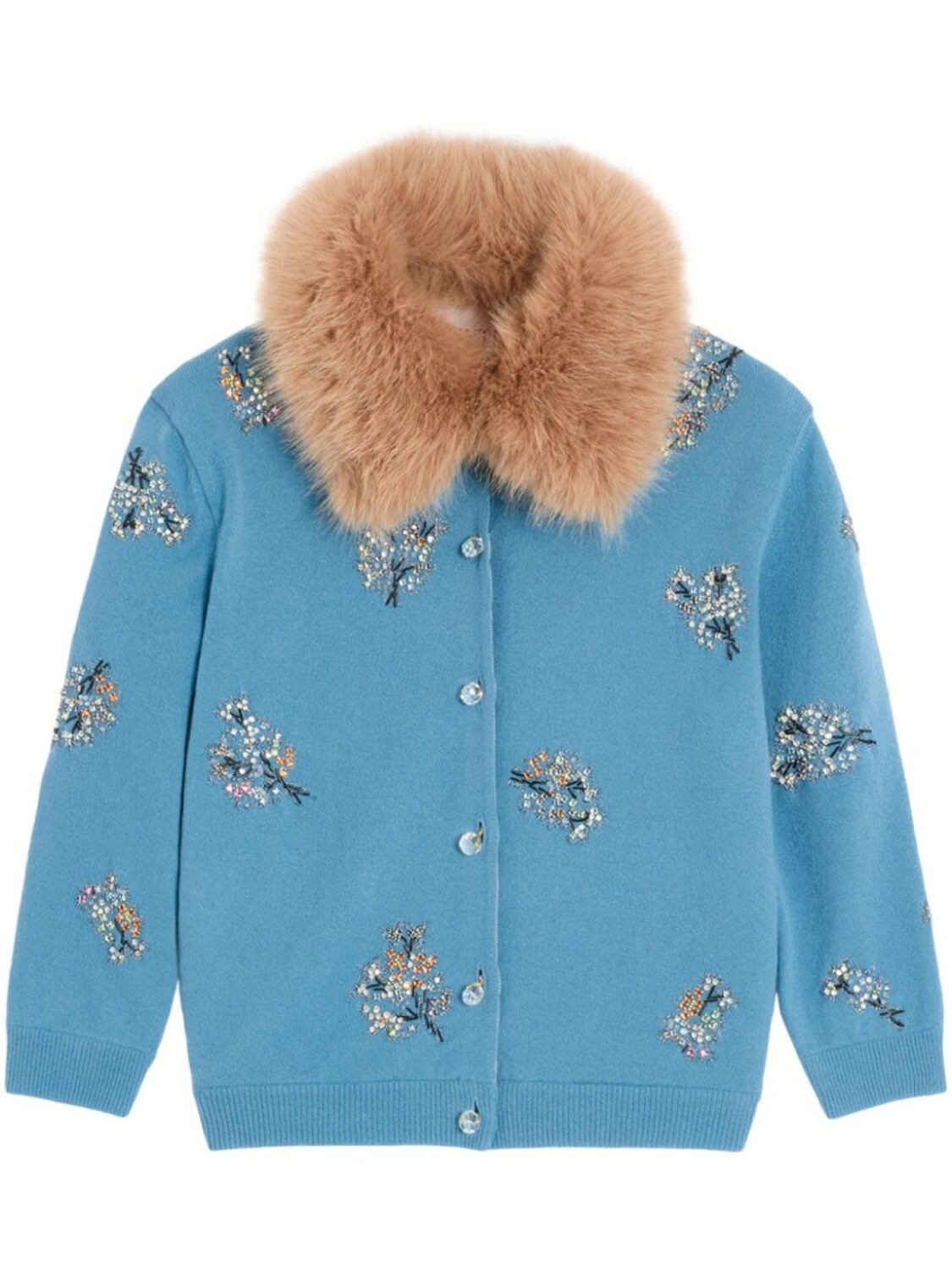 Вышитый кардиган из натуральной шерсти от Valentino Garavani, синий
Вышитый кардиган из натуральной шерсти от Valentino Garavani, синий