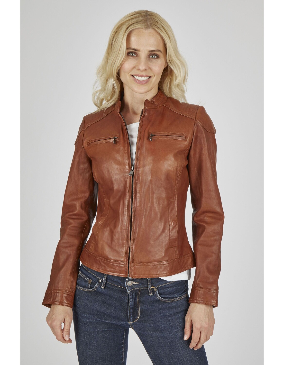 Кожаная куртка 7eleven Greta, коньячный
Кожаная куртка 7eleven Greta, коньячный