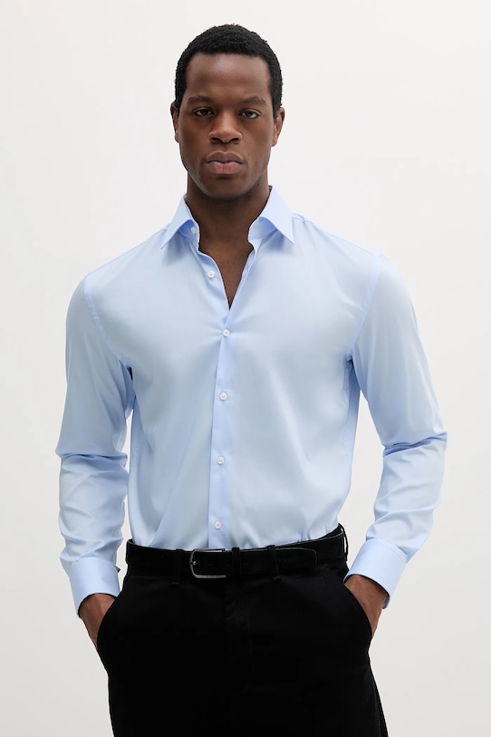 Хлопковая рубашка Boss, синий
Хлопковая рубашка Boss, синий