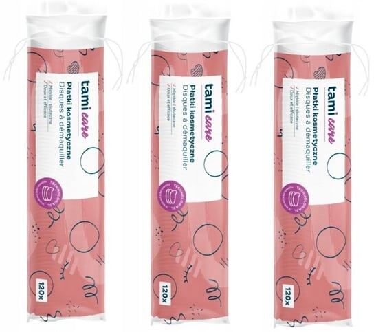 Подушечки косметические, 3 х 120 шт. TAMI, Colfarm
Подушечки косметические, 3 х 120 шт. TAMI, Colfarm