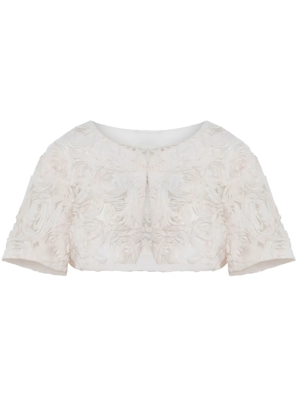 Жакет с аппликацией в виде розы Unreal Fur, белый
Жакет с аппликацией в виде розы Unreal Fur, белый