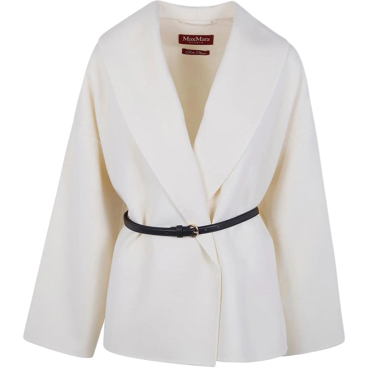 Шерстяное пальто с поясом MaxMara Studio, белый
Шерстяное пальто с поясом MaxMara Studio, белый