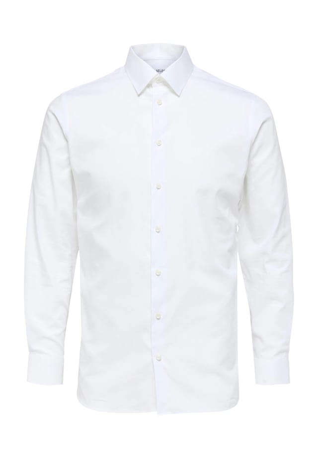 Рубашка деловая облегающая с воротником Кент хлопок Selected, белый
Рубашка деловая облегающая с воротником Кент хлопок Selected, белый