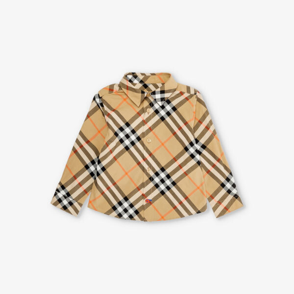Рубашка из хлопка в клетку Owen 6 месяцев-2 года Burberry, желтый 
Рубашка из хлопка в клетку Owen 6 месяцев-2 года Burberry, желтый