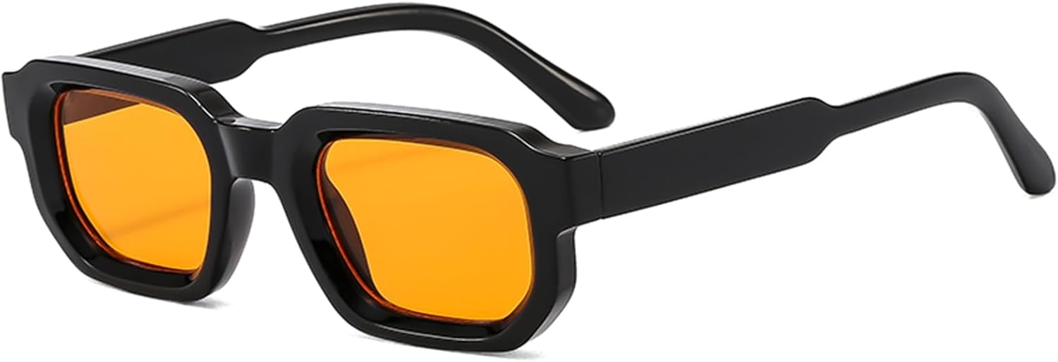 Ретро-солнцезащитные очки прямоугольной формы для мужчин и женщин, модные маленькие квадратные очки с толстыми линзами шестиугольной формы piscm, Black Frame Orange Lens
Ретро-солнцезащитные очки прямоугольной формы для мужчин и женщин, модные маленькие квадратные очки с толстыми линзами шестиугольной формы piscm, Black Frame Orange Lens