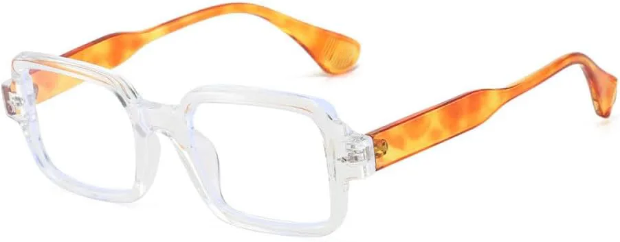 Модные двухцветные солнцезащитные очки для женщин в винтажном стиле с заклепками, защита от УФ-излучения UV400, прозрачная оправа для мужчин MTZJH, Clear Amber Clear
Модные двухцветные солнцезащитные очки для женщин в винтажном стиле с заклепками, защита от УФ-излучения UV400, прозрачная оправа для мужчин MTZJH, Clear Amber Clear