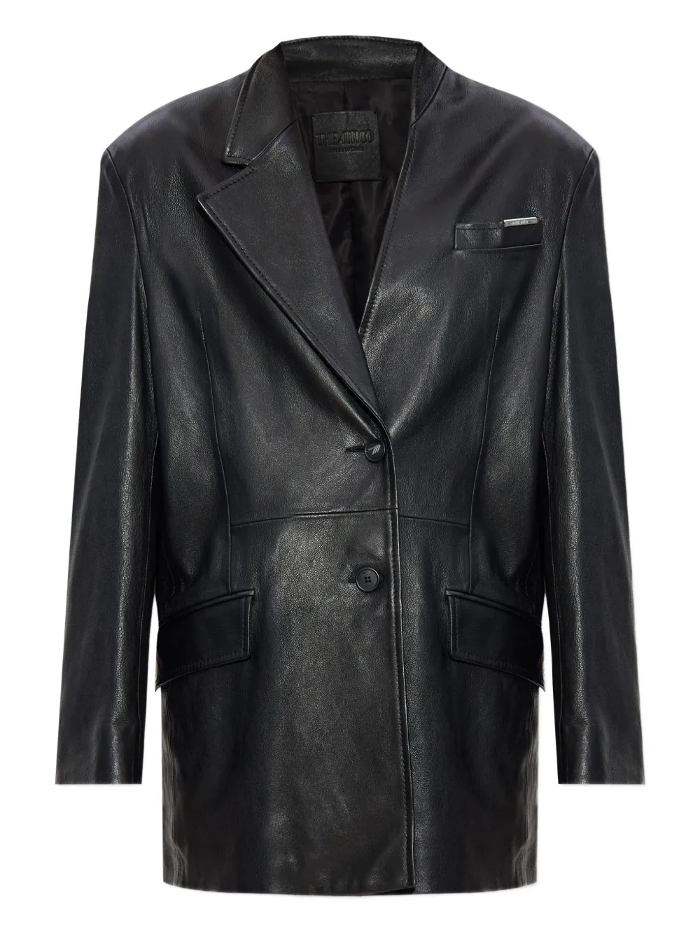 Кожаная куртка на молнии The Attico, черный
Кожаная куртка на молнии The Attico, черный