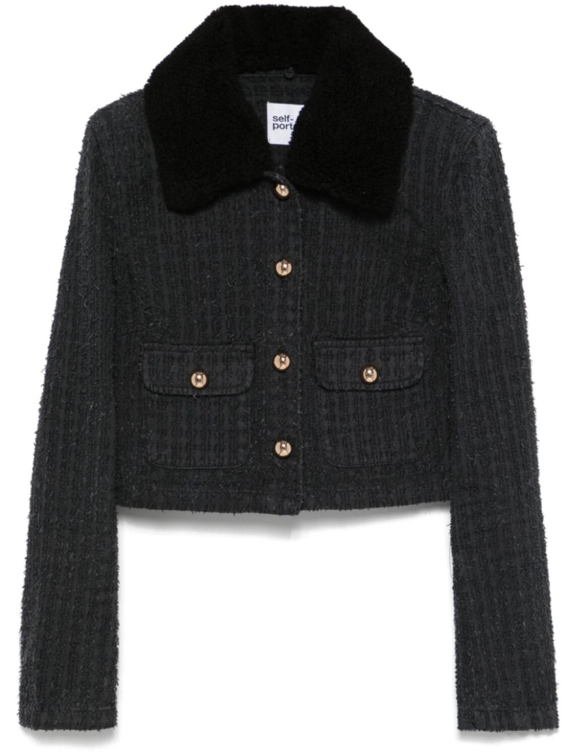 Фактурная джинсовая куртка Self-Portrait, серый
Фактурная джинсовая куртка Self-Portrait, серый