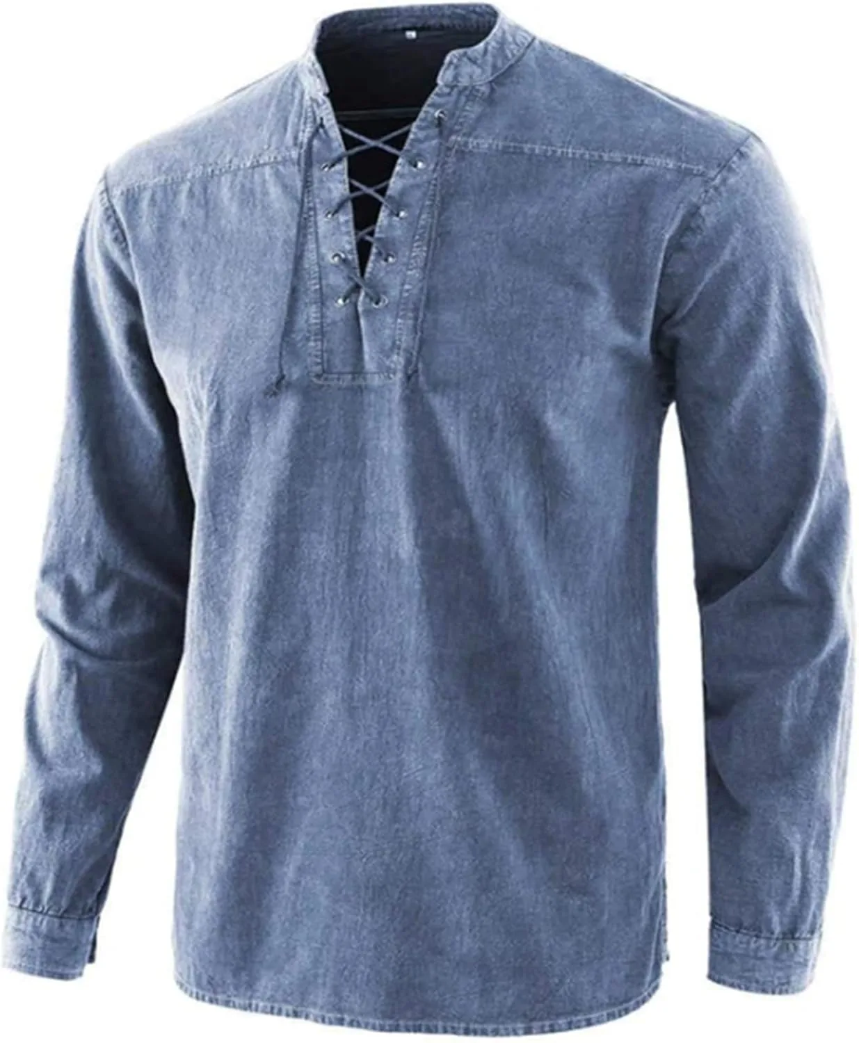 Мужская потертая рубашка-хенли с длинным рукавом и шнуровкой в винтажном стиле YSERB
Мужская потертая рубашка-хенли с длинным рукавом и шнуровкой в винтажном стиле YSERB