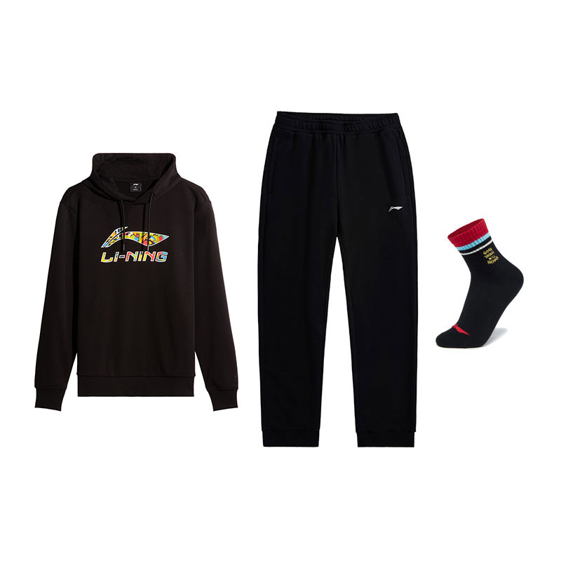Li Ning Casual Sportswear Men's Li-Ning, черный top+черный pants (includes socks)
Li Ning Casual Sportswear Men's Li-Ning, черный top+черный pants (includes socks)