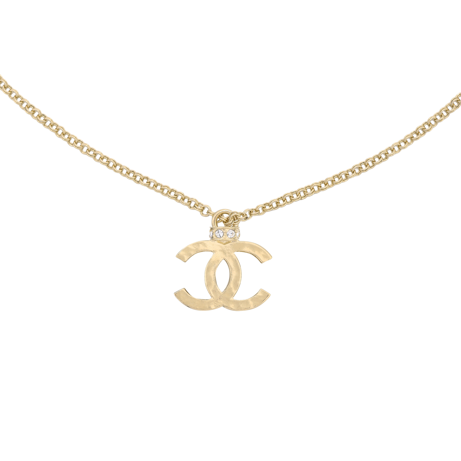 CHANEL Женское золотое колье с металлическими стразами
CHANEL Женское золотое колье с металлическими стразами