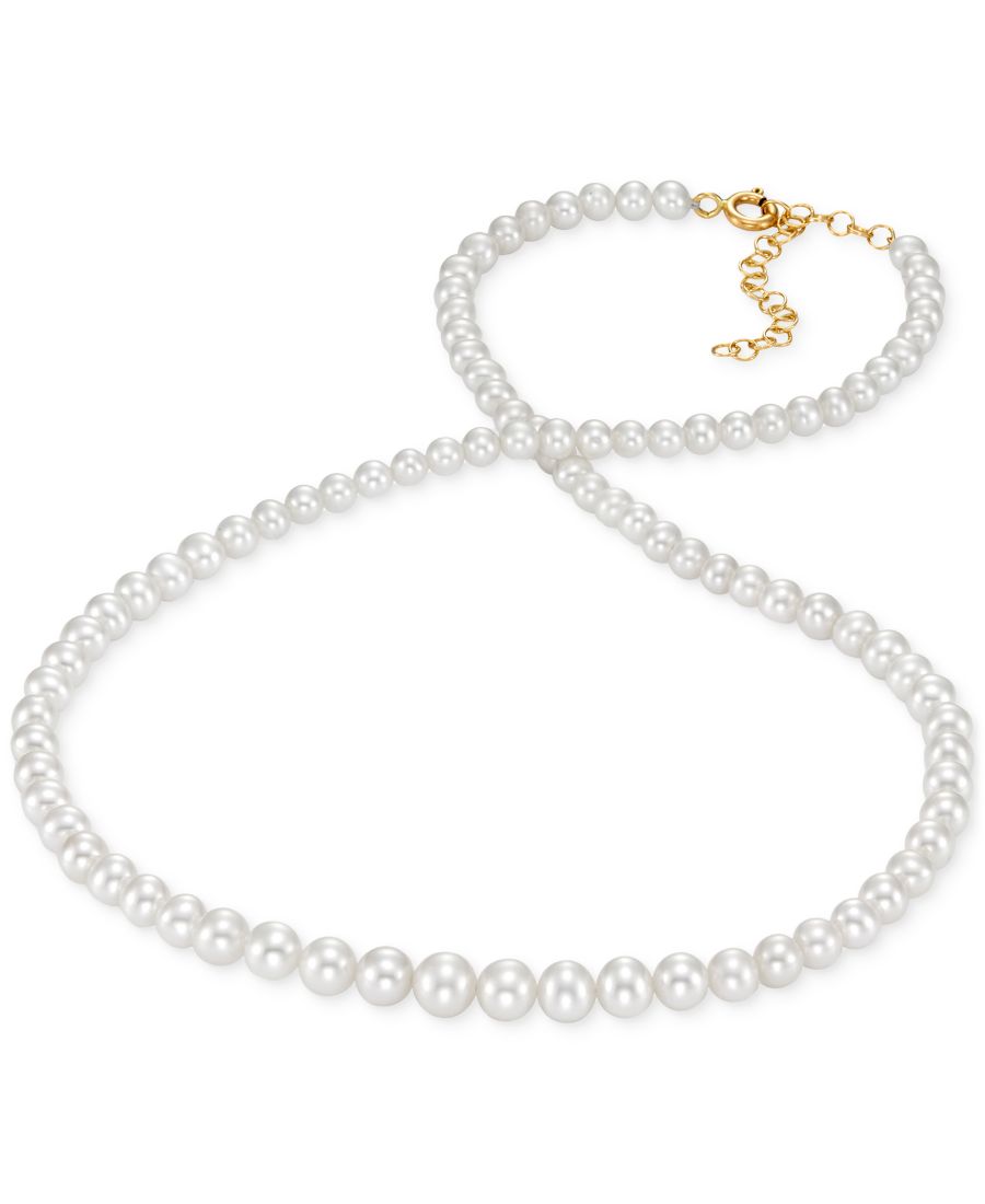 Колье-воротник из культивированного пресноводного жемчуга (4-6 мм), длина 40 см + удлинитель 5 см Macy's, White Pearl Yellow Gold
Колье-воротник из культивированного пресноводного жемчуга (4-6 мм), длина 40 см + удлинитель 5 см Macy's, White Pearl Yellow Gold