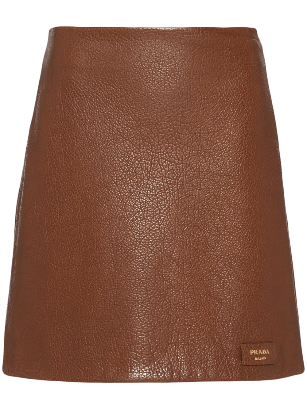 Кожаная юбка А-силуэта Prada, коричневый
Кожаная юбка А-силуэта Prada, коричневый