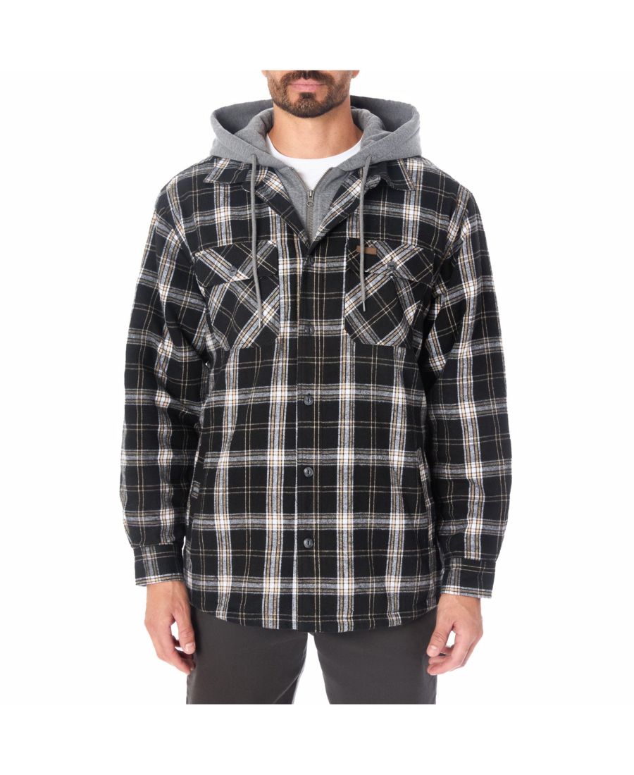 Мужская фланелевая рубашка-куртка с капюшоном и подкладкой из искусственного меха (шерпа), с вставкой Smith's Workwear, Black/cream-621
Мужская фланелевая рубашка-куртка с капюшоном и подкладкой из искусственного меха (шерпа), с вставкой Smith's Workwear, Black/cream-621