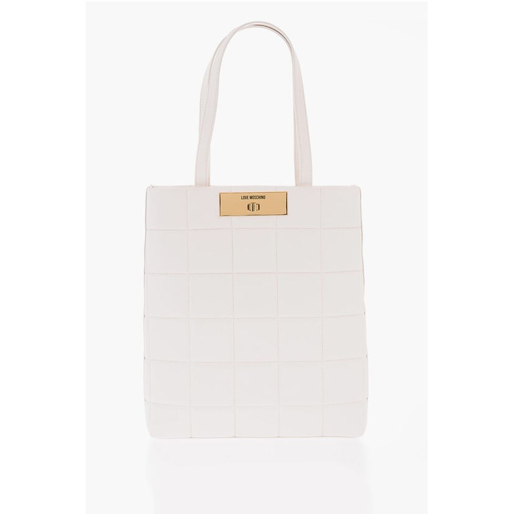 Сумка-тоут LOVE из стеганой искусственной кожи с поворотным замком Moschino, White
Сумка-тоут LOVE из стеганой искусственной кожи с поворотным замком Moschino, White