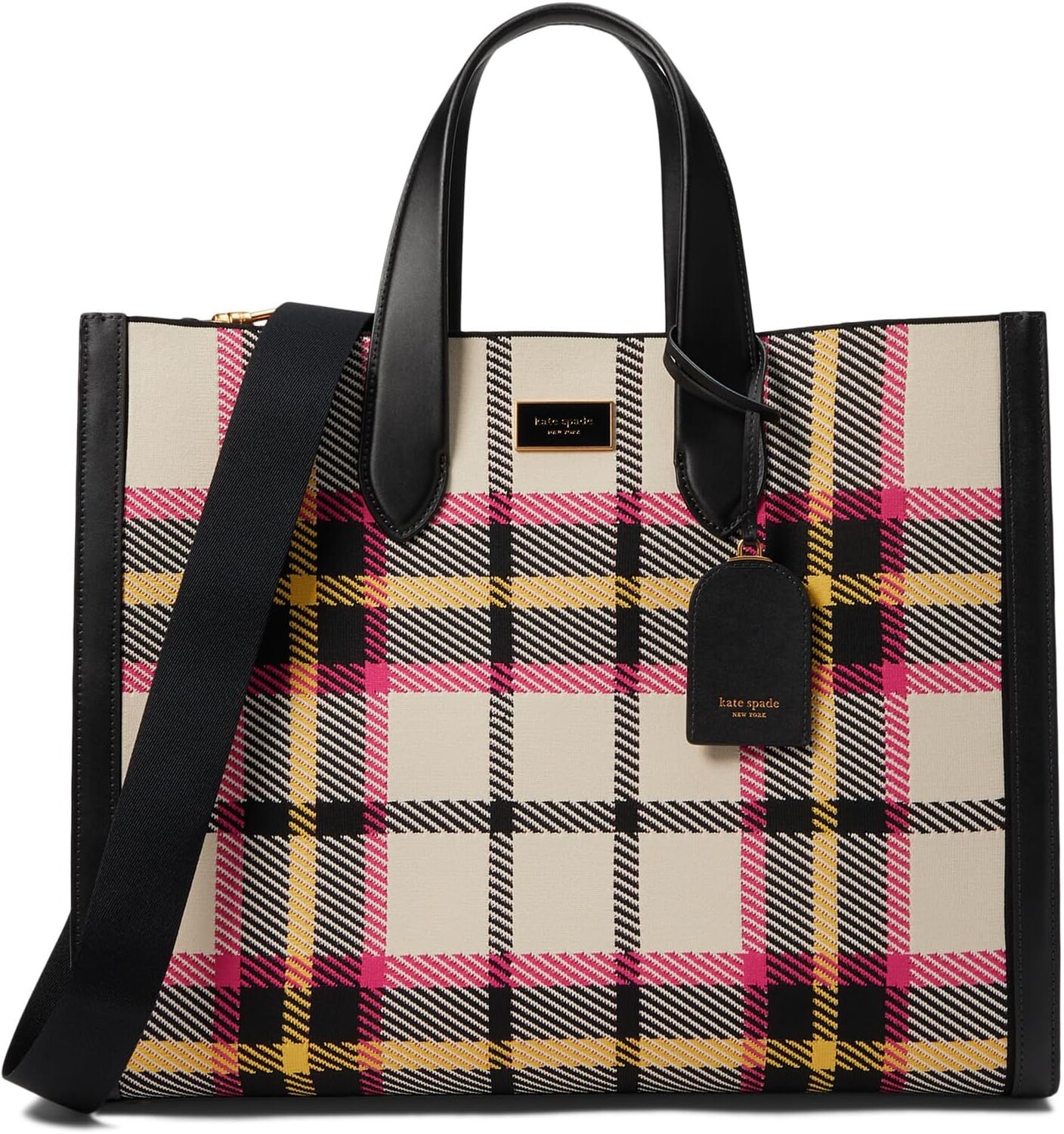 Сумка-тоут Kate Spade New York Manhattan Museum Plaid Knit Jacquard Large Tote, цвет Black Multi
Сумка-тоут Kate Spade New York Manhattan Museum Plaid Knit Jacquard Large Tote, цвет Black Multi