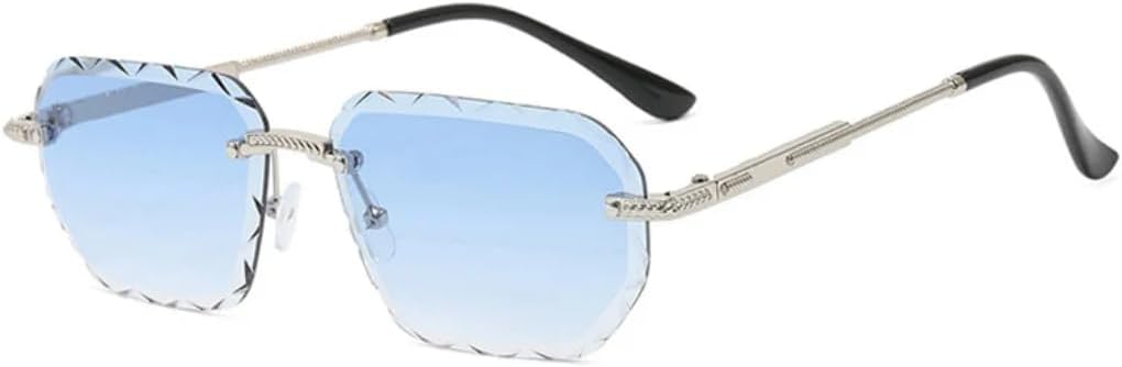 Солнцезащитные очки с защитой UV400 | Без оправы, линзы Ocean, металлические петли | Для женщин и мужчин, для занятий спортом на открытом воздухе и вождения DSVIGF, Silver-blue
Солнцезащитные очки с защитой UV400 | Без оправы, линзы Ocean, металлические петли | Для женщин и мужчин, для занятий спортом на открытом воздухе и вождения DSVIGF, Silver-blue