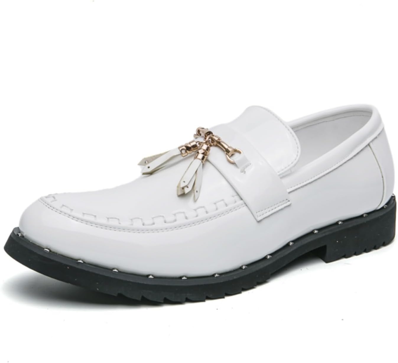 Мужские лоферы из лакированной кожи с металлической пряжкой, стильные формальные туфли без шнурков, блестящий узор, подходят для повседневных вечеринок, свадеб, танцев Aokisx, белый
Мужские лоферы из лакированной кожи с металлической пряжкой, стильные формальные туфли без шнурков, блестящий узор, подходят для повседневных вечеринок, свадеб, танцев Aokisx, белый