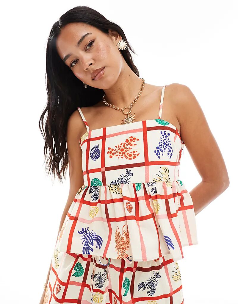 Льняной топ-бюстгальтер Miss Selfridge в стиле «бэби-кукол» с принтом «лобстер»
Льняной топ-бюстгальтер Miss Selfridge в стиле «бэби-кукол» с принтом «лобстер»