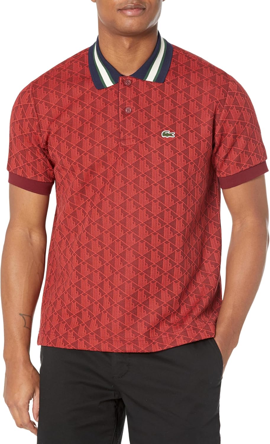 Lacoste мужская короткая рукав классический крой поло с монограммой по всей поверхности, Pinot/Red
Lacoste мужская короткая рукав классический крой поло с монограммой по всей поверхности, Pinot/Red