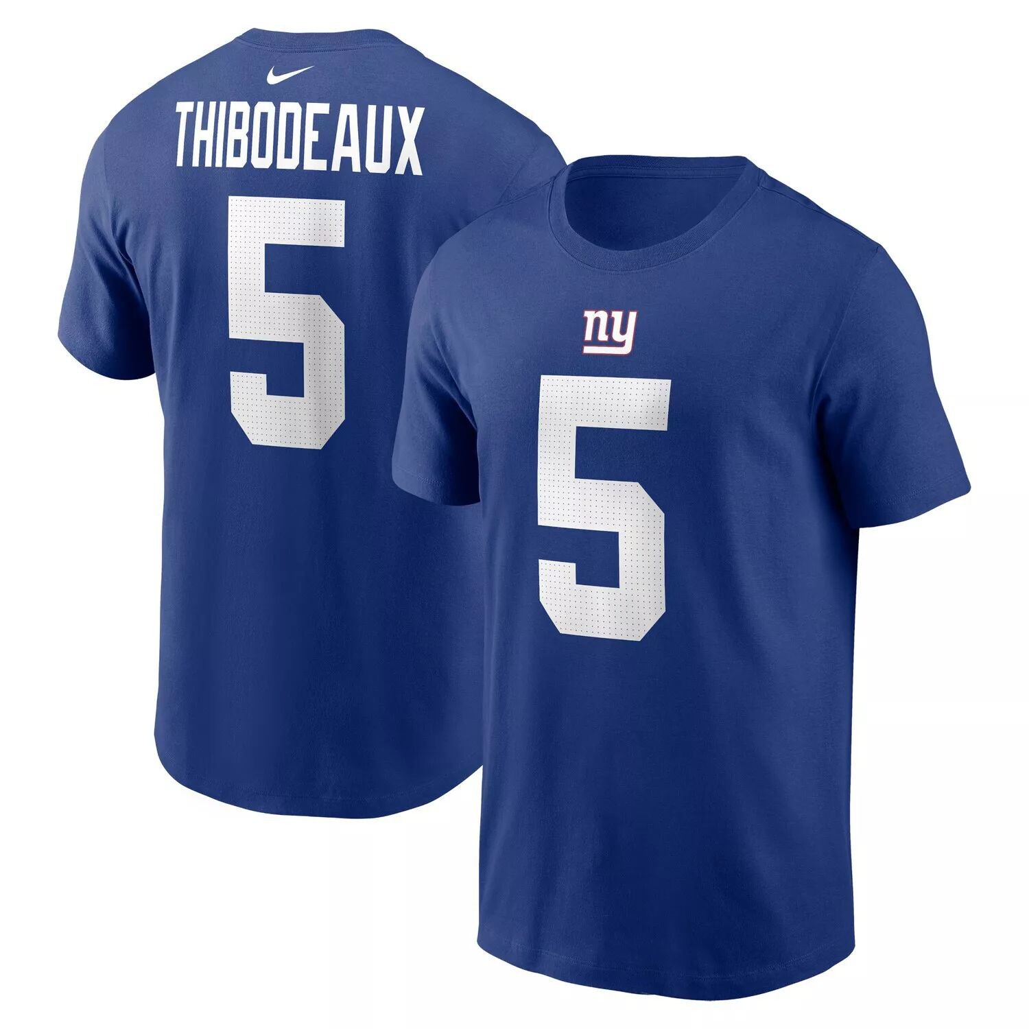 Мужская футболка Kayvon Thibodeaux Royal New York Giants с именем и номером игрока Nike
Мужская футболка Kayvon Thibodeaux Royal New York Giants с именем и номером игрока Nike