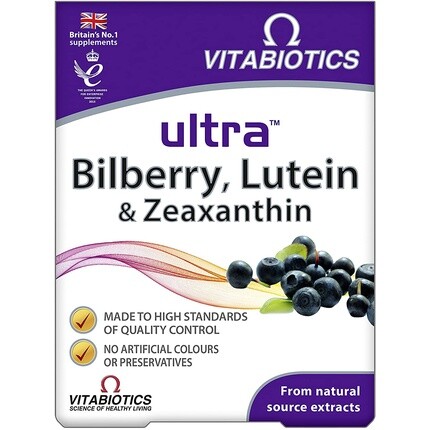 Vitabiotics Ultra Черничный лютеин и зеаксантин 30 таблеток
Vitabiotics Ultra Черничный лютеин и зеаксантин 30 таблеток
