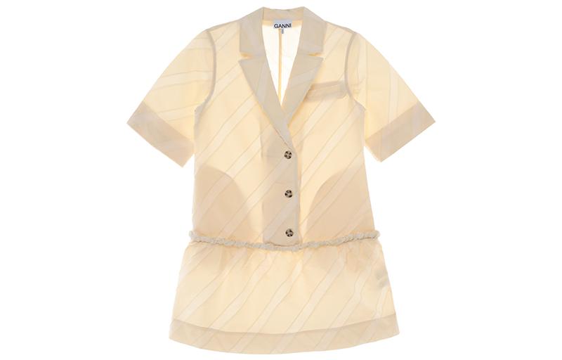 Ganni Женское платье с короткими рукавами, цвет слоновой кости
Ganni Женское платье с короткими рукавами, цвет слоновой кости