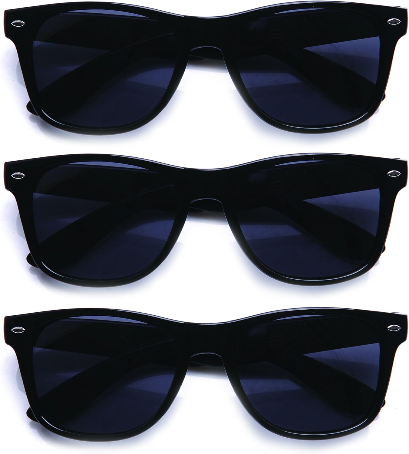 Классические солнцезащитные очки в роговой оправе 80-х годов, винтажные, поляризованные, с антибликовым покрытием и 100% защитой от УФ-излучения, для женщин и мужчин Newbee Fashion Sunglasses, 3 Pack Black
Классические солнцезащитные очки в роговой оправе 80-х годов, винтажные, поляризованные, с антибликовым покрытием и 100% защитой от УФ-излучения, для женщин и мужчин Newbee Fashion Sunglasses, 3 Pack Black