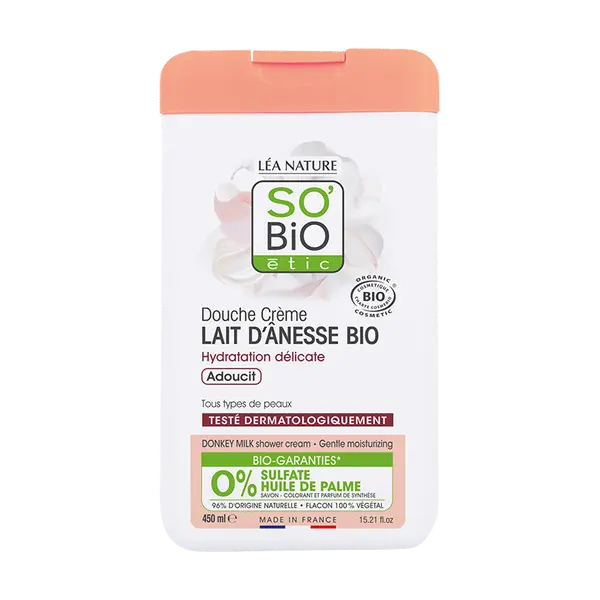 Крем для душа с ослиным молоком без сульфатов, 450 мл So'Bio Etic Żele i kremy pod prysznic 
Крем для душа с ослиным молоком без сульфатов, 450 мл So'Bio Etic Żele i kremy pod prysznic