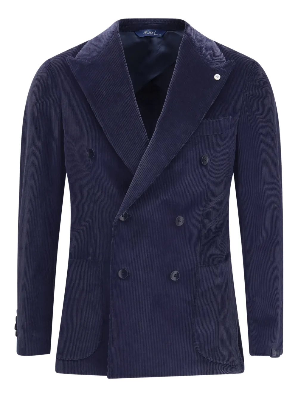 Двубортный пиджак с заостренными лацканами Gi Capri, синий
Двубортный пиджак с заостренными лацканами Gi Capri, синий