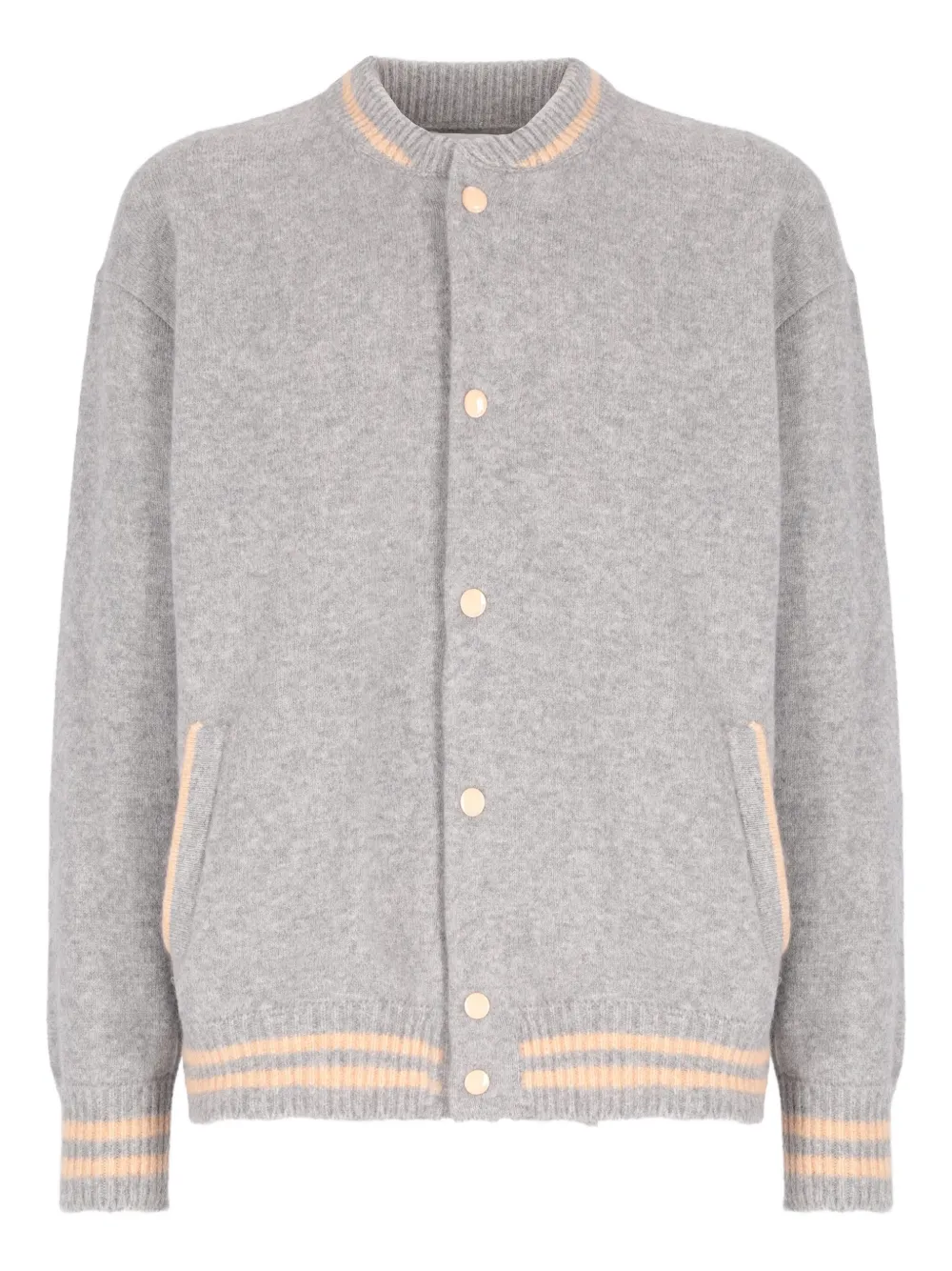 Вязаный бомбер на кнопках Laneus, серый
Вязаный бомбер на кнопках Laneus, серый