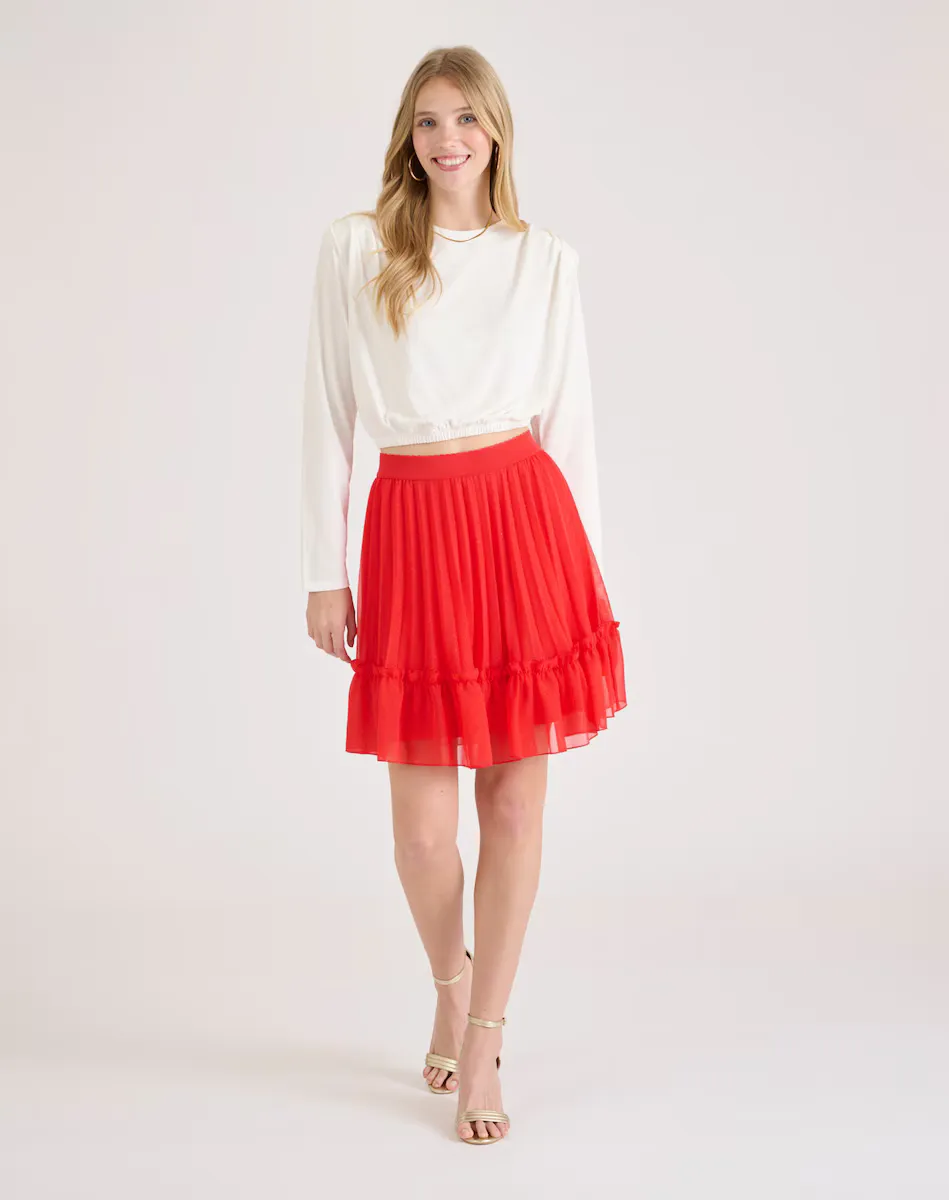 Короткая расклешенная юбка Naf Naf, красный
Короткая расклешенная юбка Naf Naf, красный