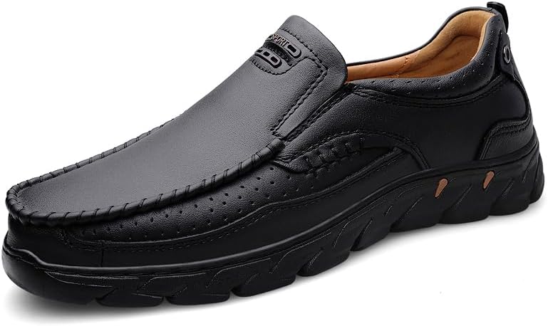 Мужские повседневные туфли из натуральной кожи, с нескользящей подошвой, износостойкие, с мягкой кожаной подошвой Sfwarmart, черный
Мужские повседневные туфли из натуральной кожи, с нескользящей подошвой, износостойкие, с мягкой кожаной подошвой Sfwarmart, черный