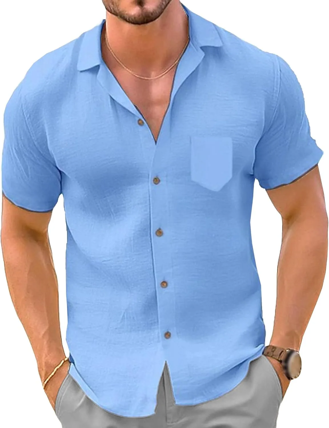 Мужская модная рубашка с карманом для свадьбы и отдыха VgueElegc
Мужская модная рубашка с карманом для свадьбы и отдыха VgueElegc