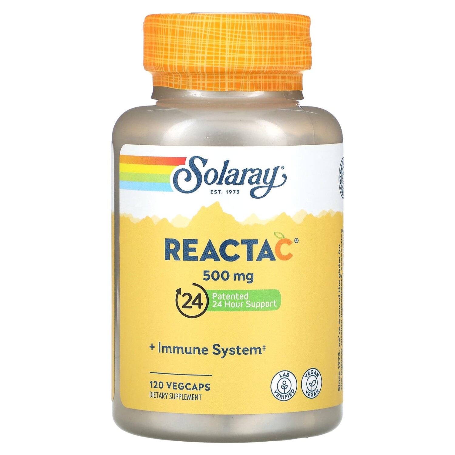 Solaray Reacta-C 500 mg 120 Vegetarian Capsules
Solaray Reacta-C 500 mg 120 Vegetarian Capsules
