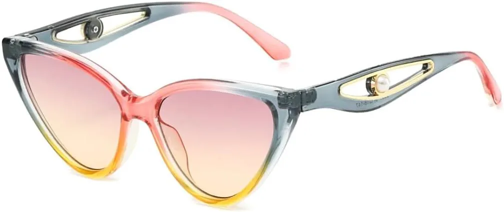 Солнцезащитные очки для мужчин и женщин - защита UV400 - градиентные оправы "кошачий глаз" для занятий спортом на открытом воздухе и вождения DSVIGF, Grey Pink Yellow
Солнцезащитные очки для мужчин и женщин - защита UV400 - градиентные оправы "кошачий глаз" для занятий спортом на открытом воздухе и вождения DSVIGF, Grey Pink Yellow