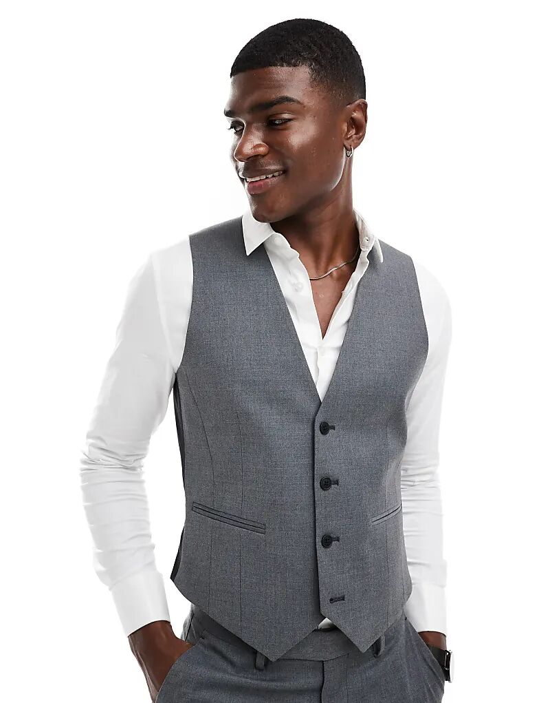 Жилет облегающего кроя ASOS DESIGN из шерсти темно-серого цвета
Жилет облегающего кроя ASOS DESIGN из шерсти темно-серого цвета