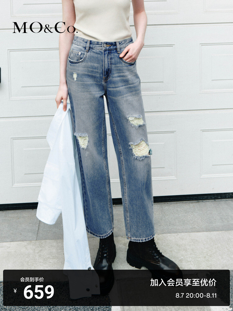 Джинсы рваные Moco 2024 с низкой посадкой, синий
Джинсы рваные Moco 2024 с низкой посадкой, синий