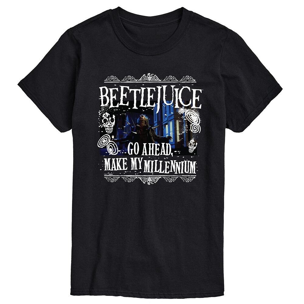 Мужская футболка с рисунком Beetlejuice Make Me Millennium Licensed Character, черный
Мужская футболка с рисунком Beetlejuice Make Me Millennium Licensed Character, черный