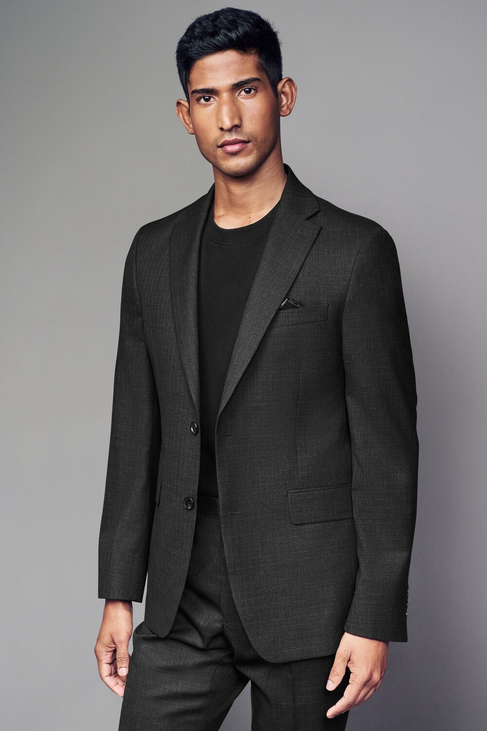 Пиджак из фактурной шерсти Next, черный
Пиджак из фактурной шерсти Next, черный